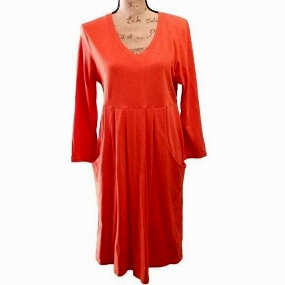 Iridium Deep Pockets Drop Waist Dress Lagenlook S